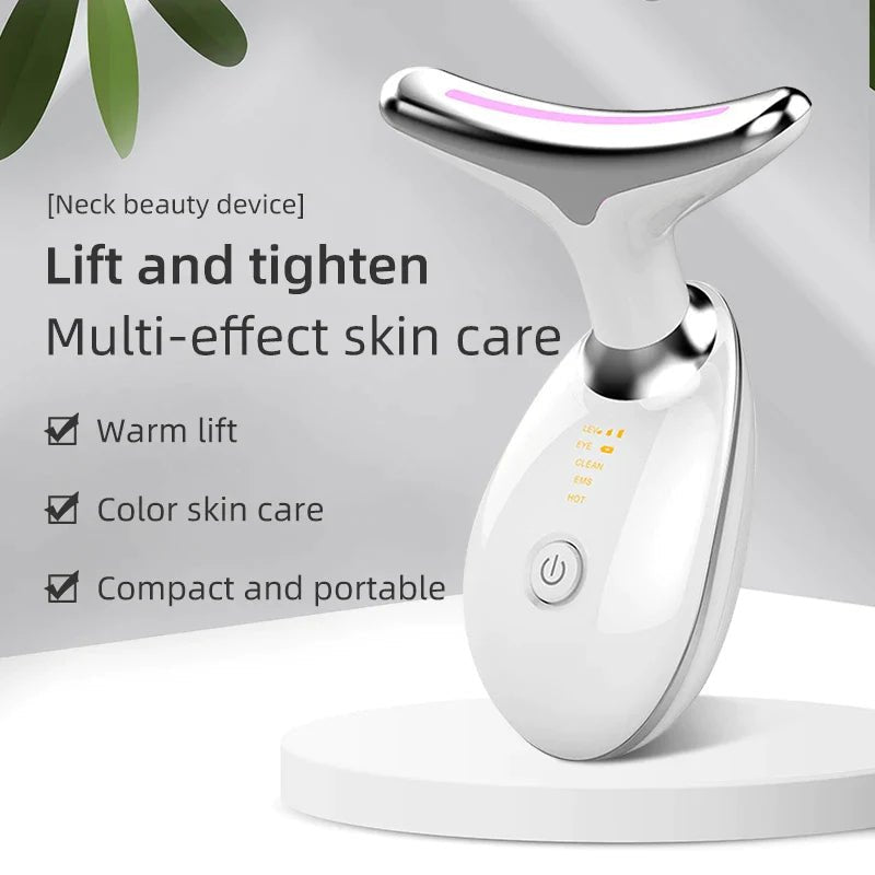 Neck Massager Multi-function to remove neck lines decree lines vibration hot beauty massager EMS electric neck instrument - Premium  from ZLA - Just $59.99! Shop now at ZLA