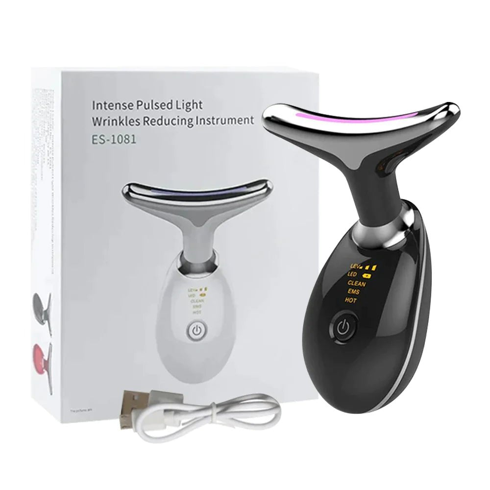 Neck Massager Multi-function to remove neck lines decree lines vibration hot beauty massager EMS electric neck instrument - Premium  from ZLA - Just $59.99! Shop now at ZLA