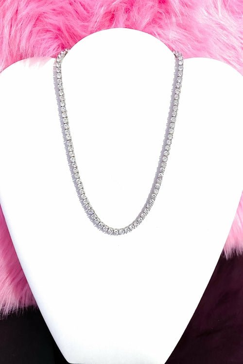 Necklace - So Icy Tennis - Premium Necklaces from Burgundy Uranus - Just $25.45! Shop now at ZLA