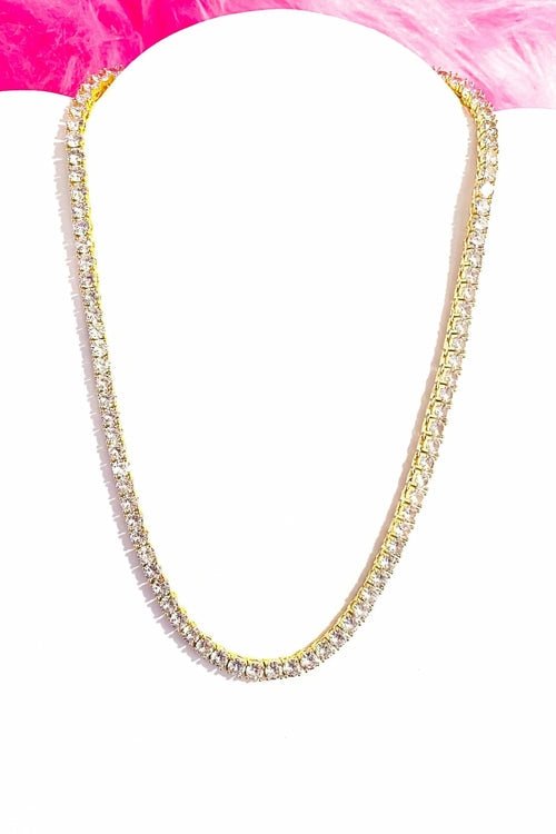 Necklace - So Icy Tennis - Premium Necklaces from Burgundy Uranus - Just $25.45! Shop now at ZLA