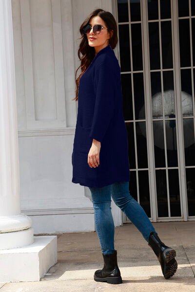 Open Front Long Sleeve Cardigan with Pockets - Premium  from Trendsi - Just $37! Shop now at ZLA