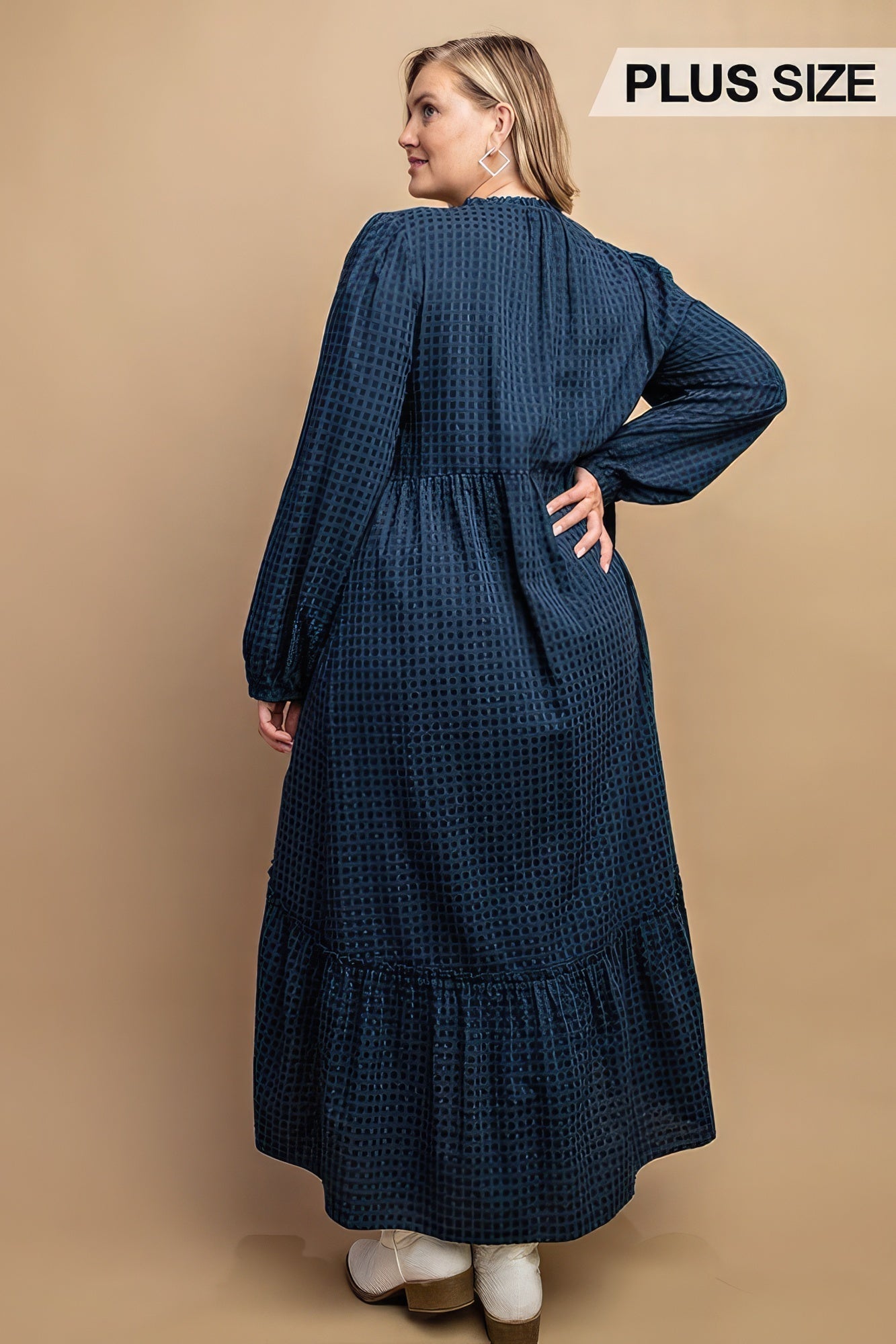 Plaid Button Down Hi - Low Hem Maxi Dress - Premium  from ZLA - Just $62! Shop now at ZLA