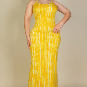 Plus Size Tie Dye Printed Cami Bodycon Maxi Dress - Premium  from ZLA - Just $20.50! Shop now at ZLA