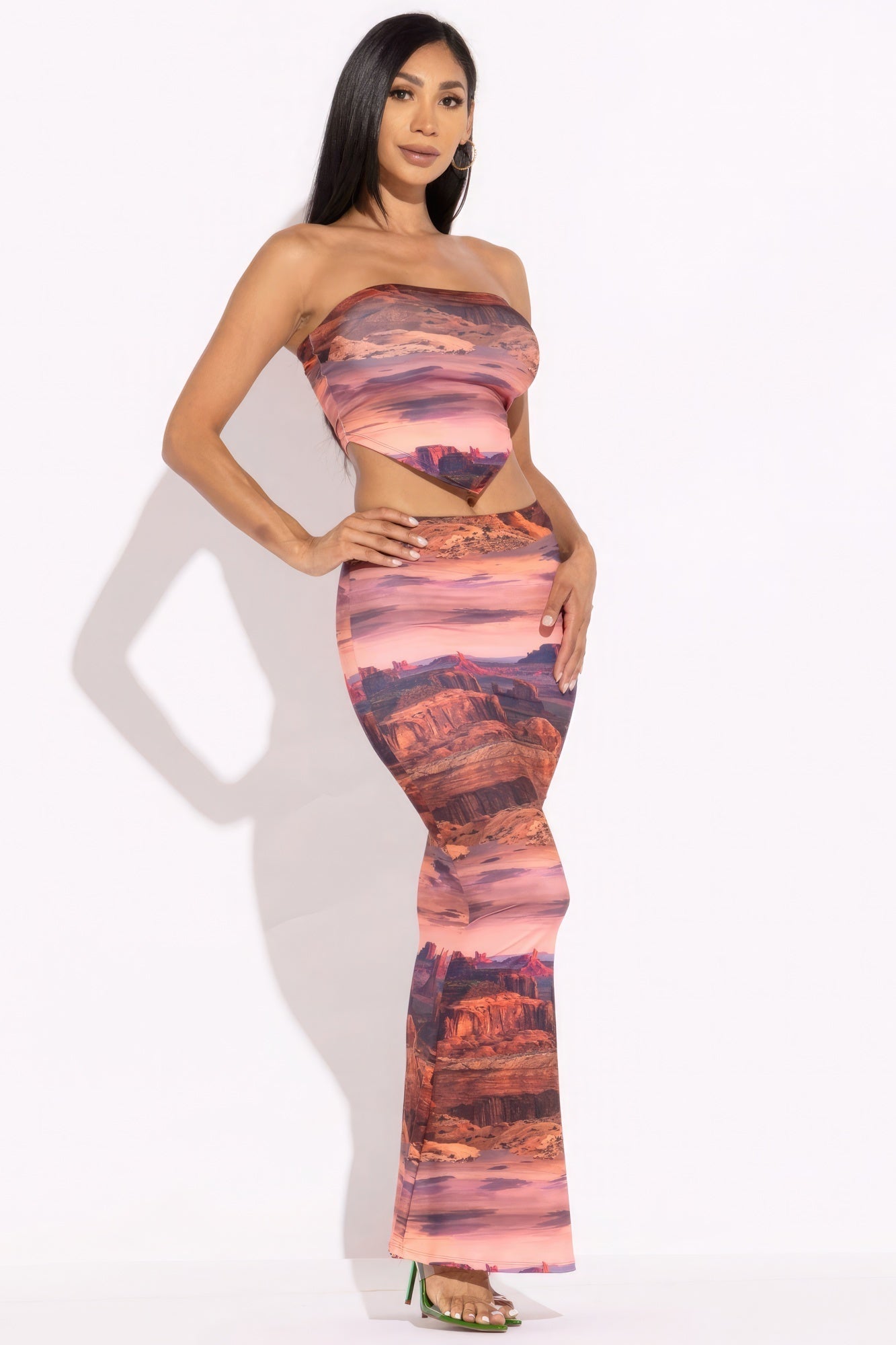 Printed Tube Top And Maxi Skirt - Premium  from ZLA - Just $40.50! Shop now at ZLA