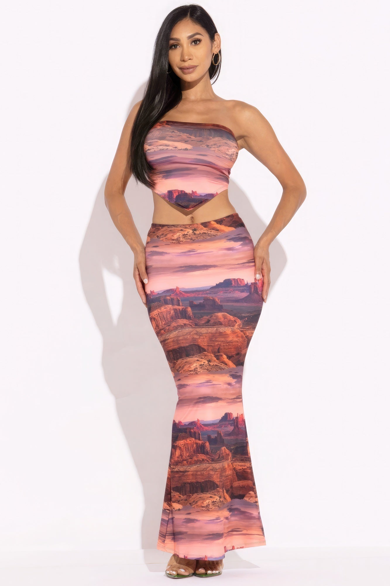 Printed Tube Top And Maxi Skirt - Premium  from ZLA - Just $40.50! Shop now at ZLA