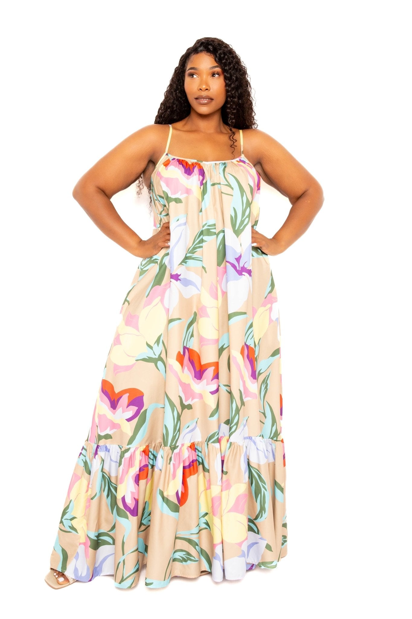 Printed Voluminous Maxi Dress - Premium  from ZLA - Just $88.50! Shop now at ZLA