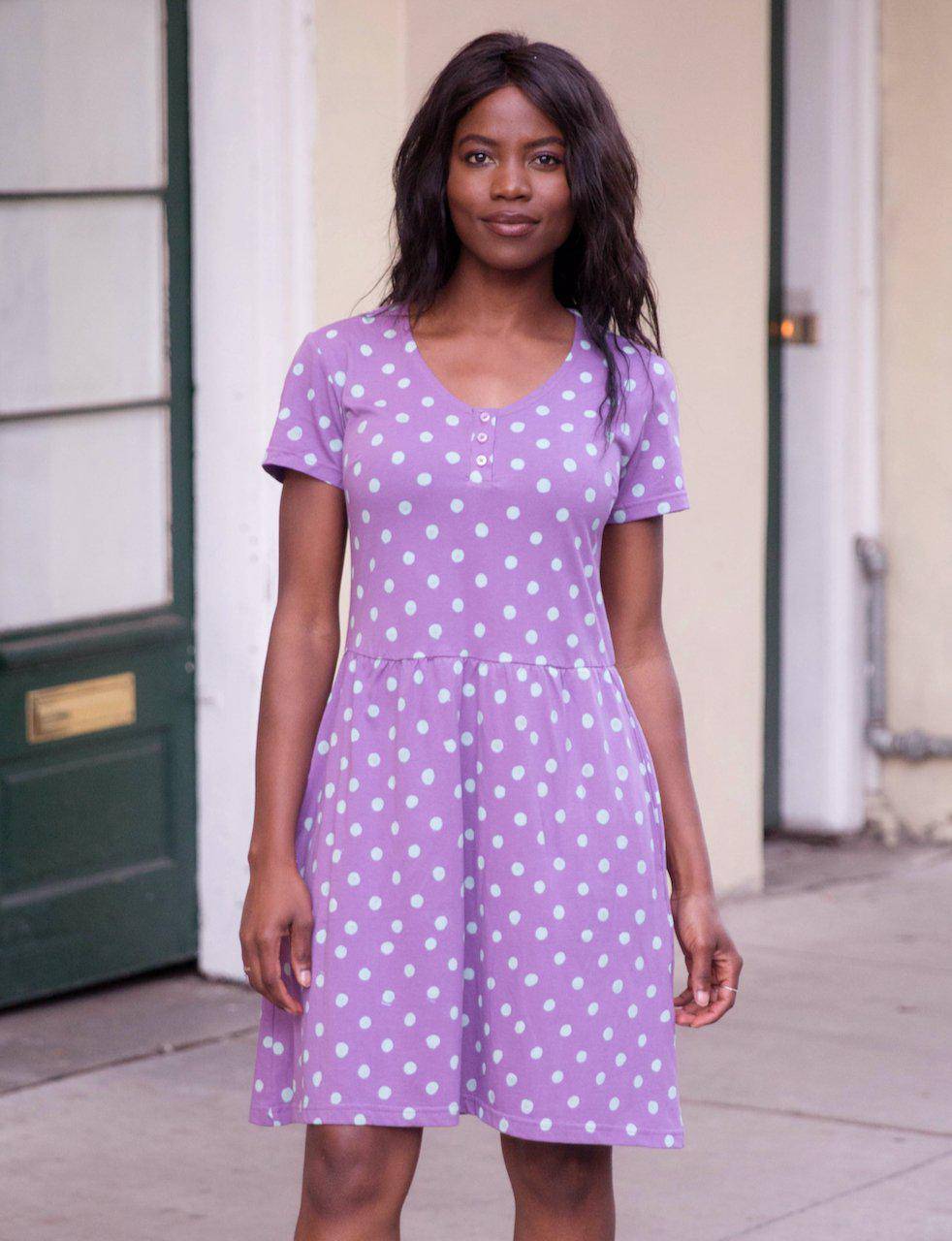 Purple Dots Organic Dress - Premium  from Passion Lilie - Just $79! Shop now at ZLA