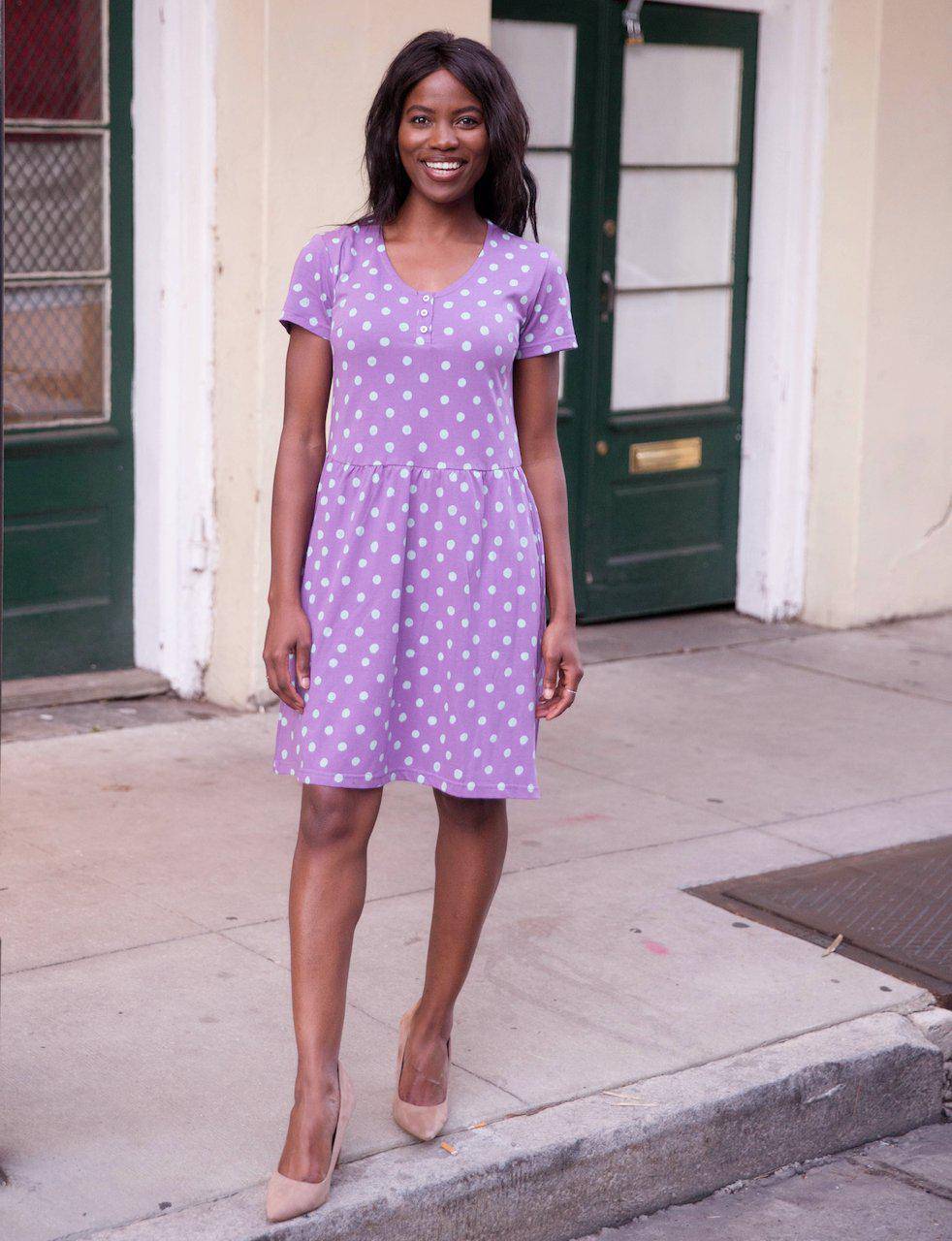 Purple Dots Organic Dress - Premium  from Passion Lilie - Just $79! Shop now at ZLA