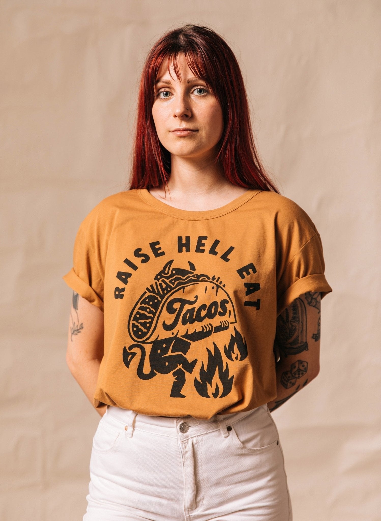 Raise Hell Eat Tacos Tee - Premium  from Pyknic - Just $32! Shop now at ZLA