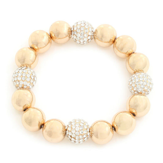 Rhinestone Ball Beaded Bracelet - Premium  from ZLA - Just $9! Shop now at ZLA