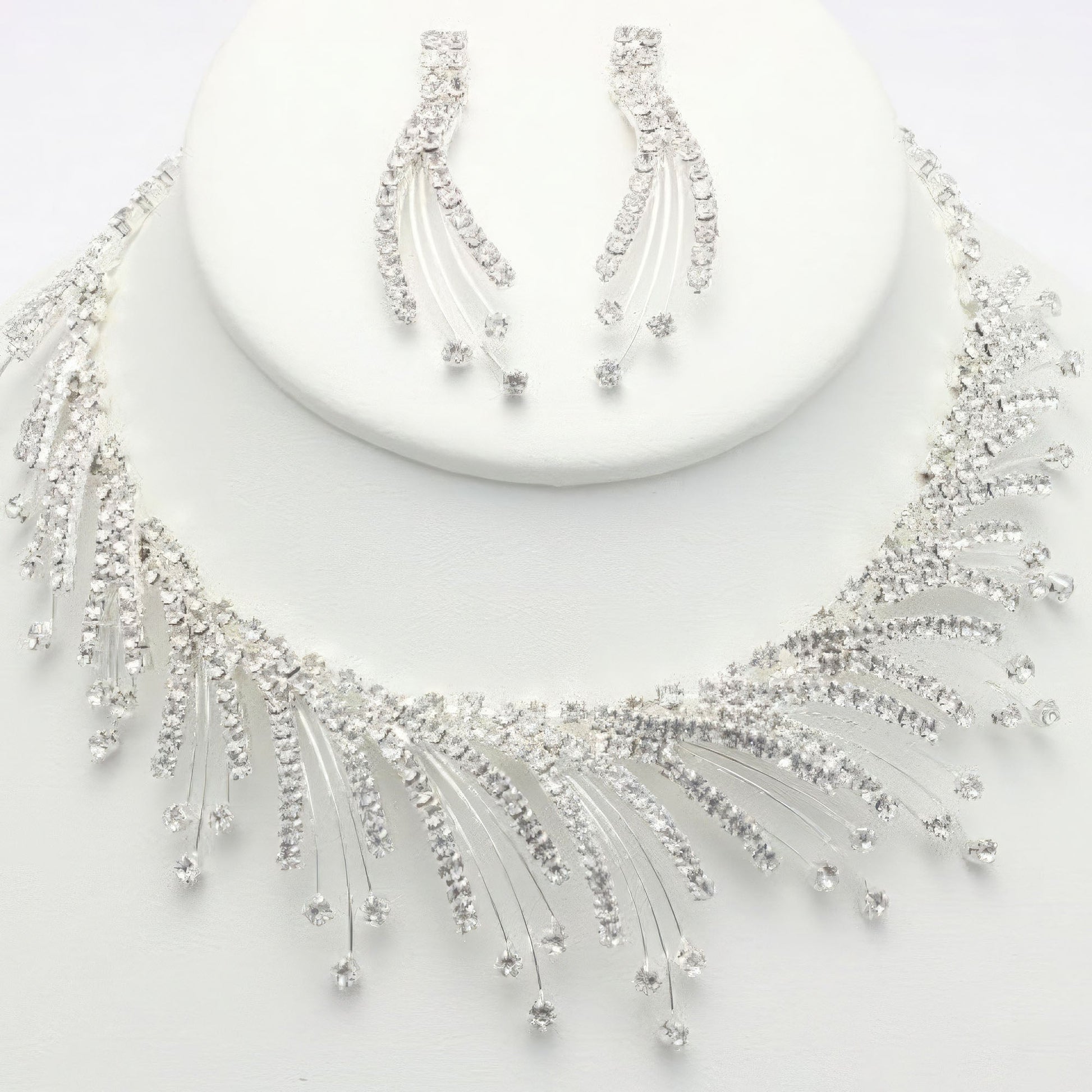 Rhinestone Necklace Earring Set - Premium  from ZLA - Just $21! Shop now at ZLA