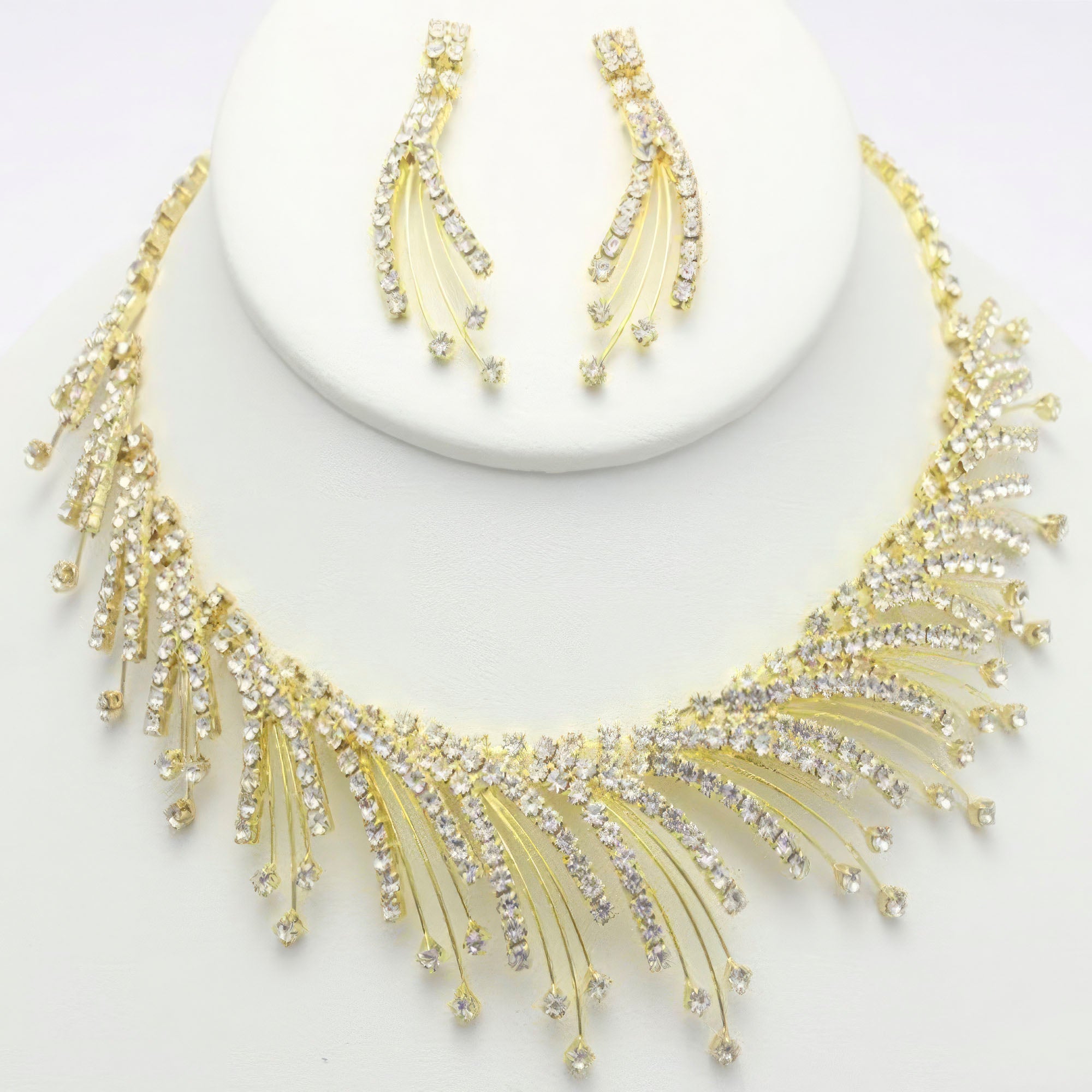 Rhinestone Necklace Earring Set - Premium  from ZLA - Just $21! Shop now at ZLA