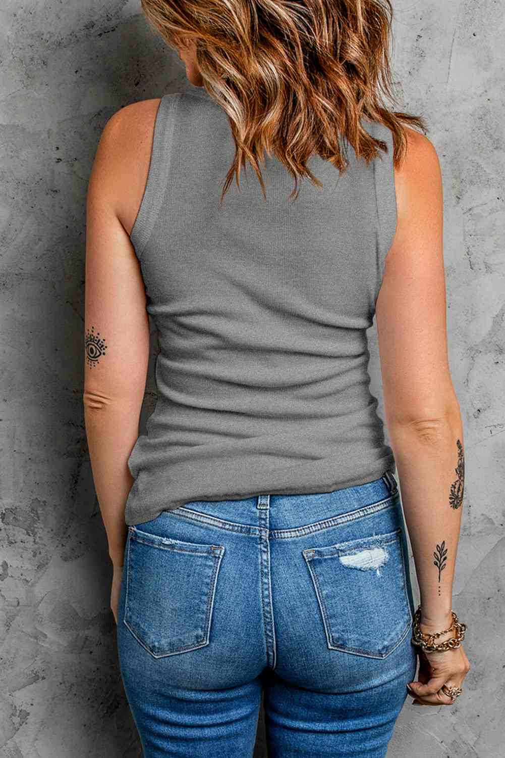 Round Neck Tank - Premium  from Trendsi - Just $22! Shop now at ZLA