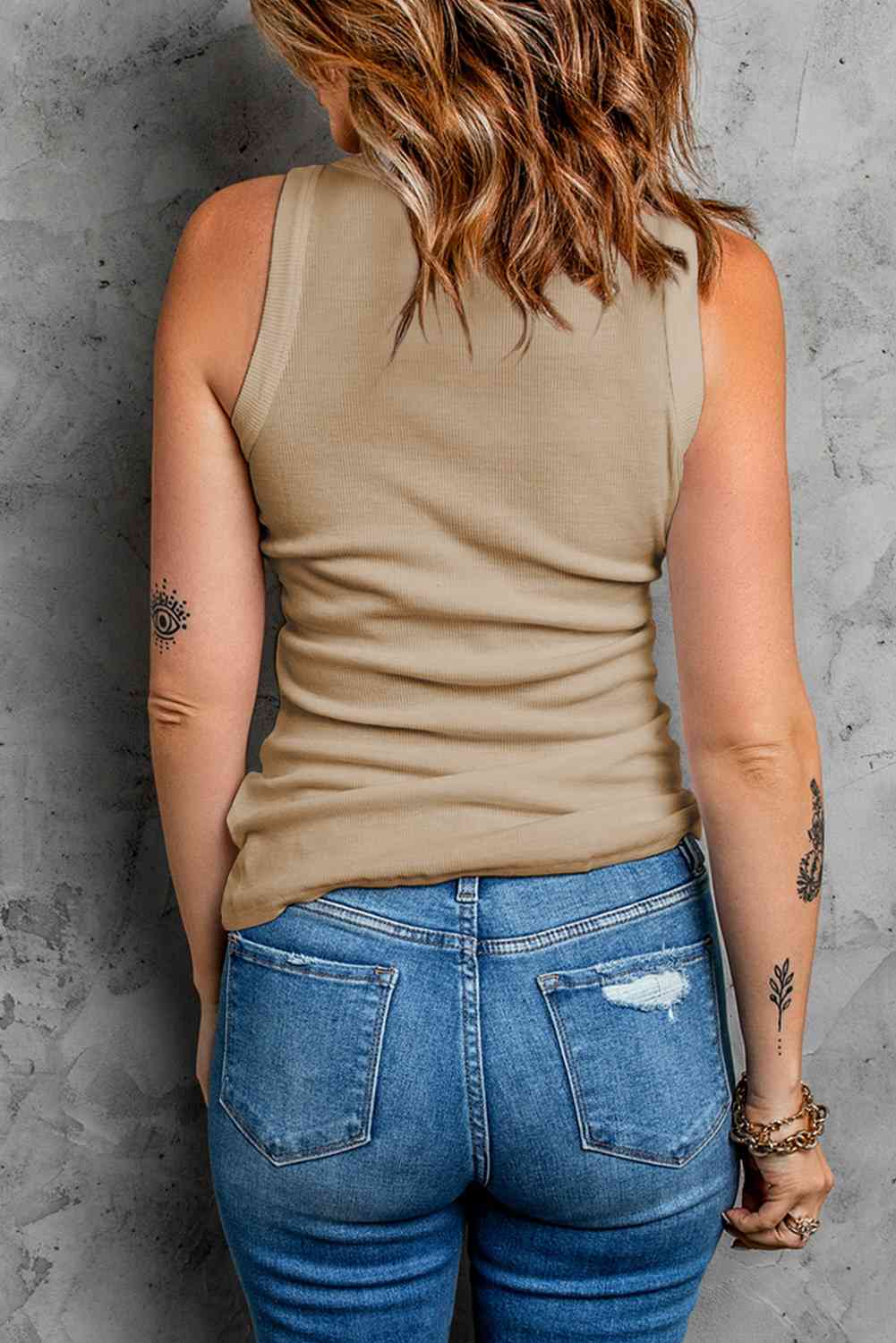 Round Neck Tank - Premium  from Trendsi - Just $22! Shop now at ZLA