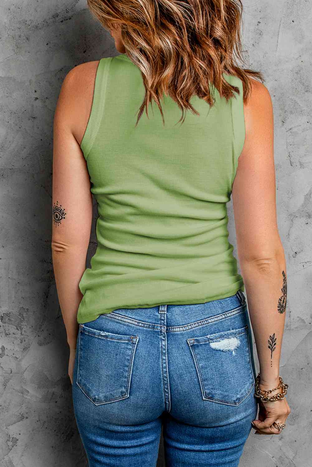 Round Neck Tank - Premium  from Trendsi - Just $22! Shop now at ZLA