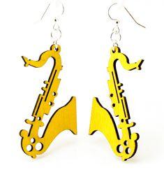Saxophone Earrings # 1107 - Premium Earrings from Red Sunflower - Just $14.80! Shop now at ZLA
