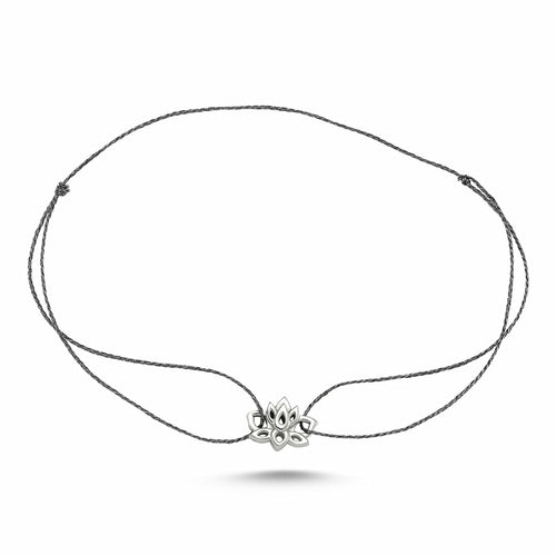 Silver Lotus Flower String Bracelet - Premium Jewelry & Watches from Mauve Baobab - Just $35.75! Shop now at ZLA