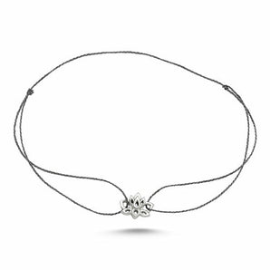 Silver Lotus Flower String Bracelet - Premium Jewelry & Watches from Mauve Baobab - Just $35.75! Shop now at ZLA