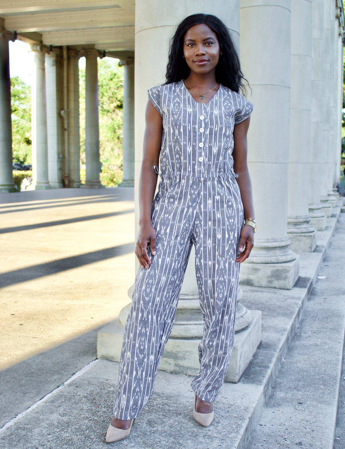 Slate Stripe Jumpsuit - Premium  from Passion Lilie - Just $95! Shop now at ZLA