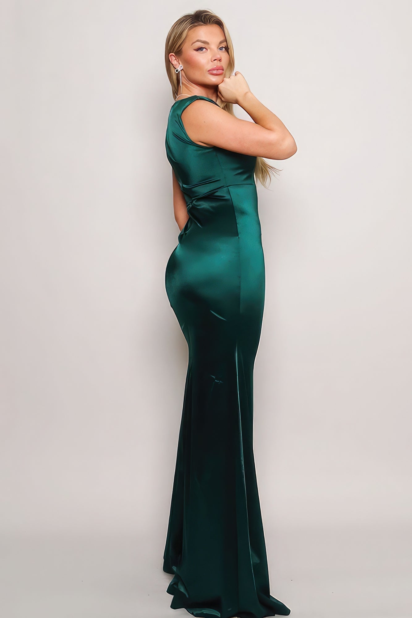 Sleeveless Power Shoulder Slitted Maxi Dress - Premium  from ZLA - Just $68! Shop now at ZLA