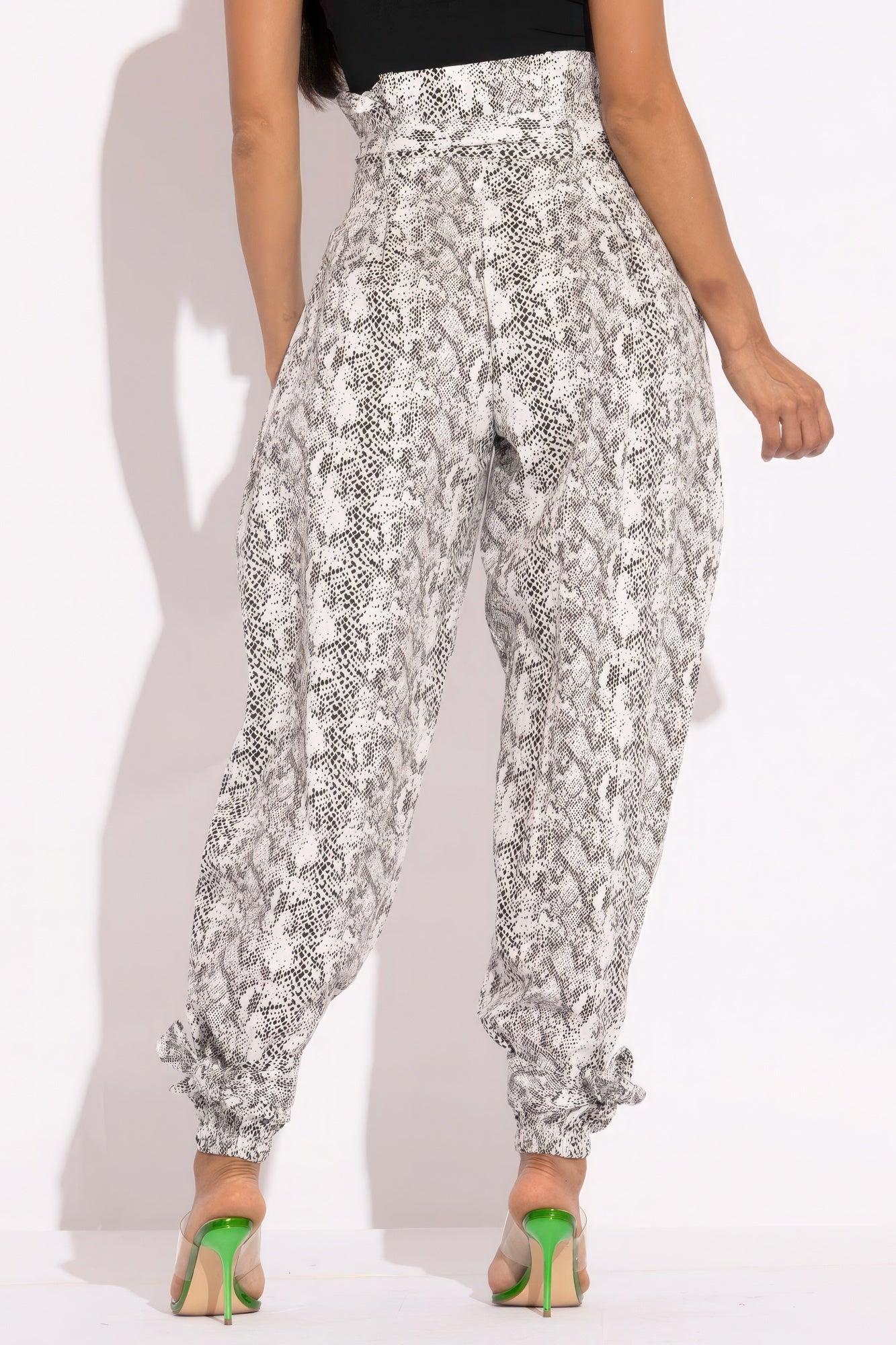 Snake Skin Printed Paper Bag Style Cargo Pants - Premium  from ZLA - Just $44! Shop now at ZLA