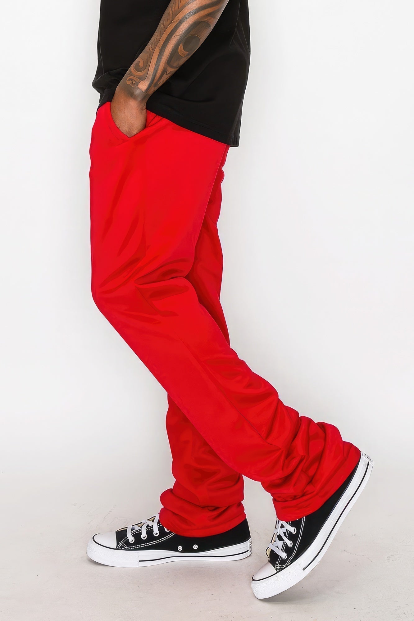 Solid Flare Stacked Track Pants - Premium  from ZLA - Just $26! Shop now at ZLA