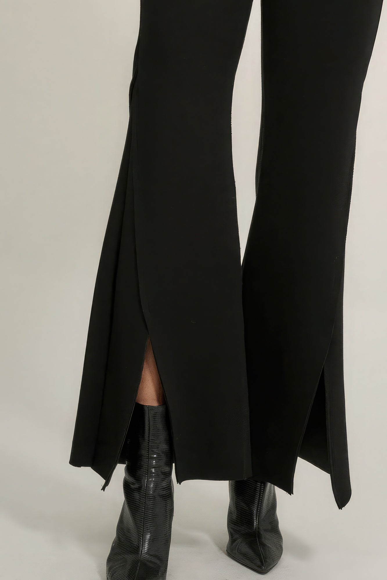 Solid Raw Edge Expose Seam Flare Pants - Premium  from ZLA - Just $73! Shop now at ZLA