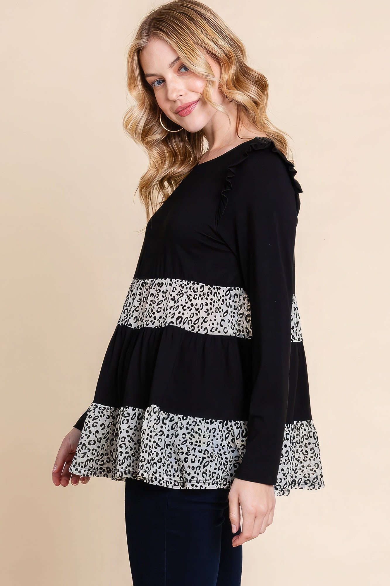 Solid Tiered Fashion Top - Premium  from ZLA - Just $44! Shop now at ZLA