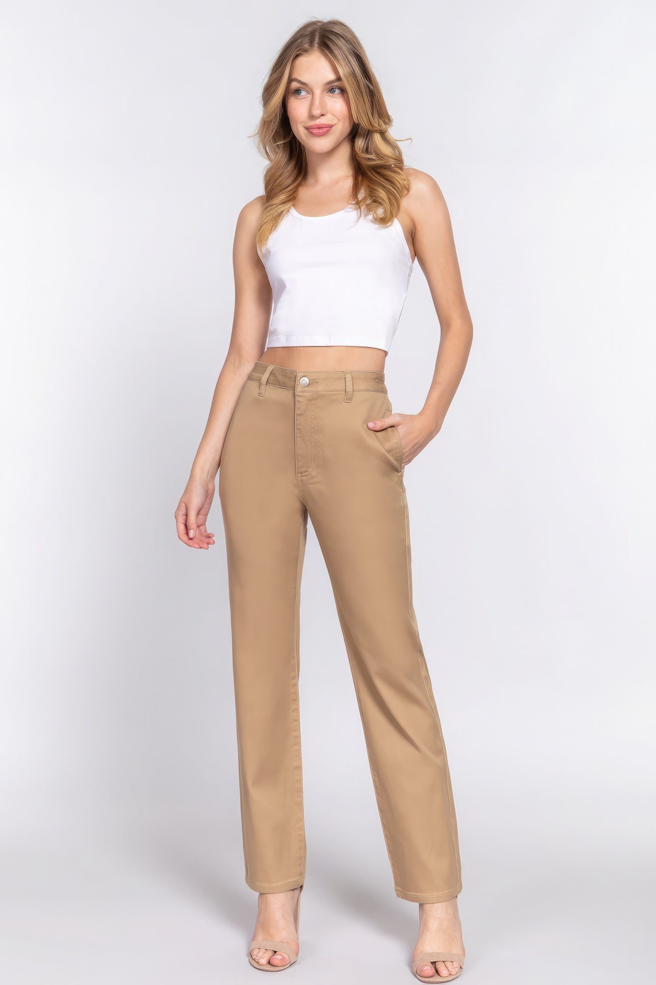 Straight Fit Twill Long Pants - Premium  from ZLA - Just $25.50! Shop now at ZLA