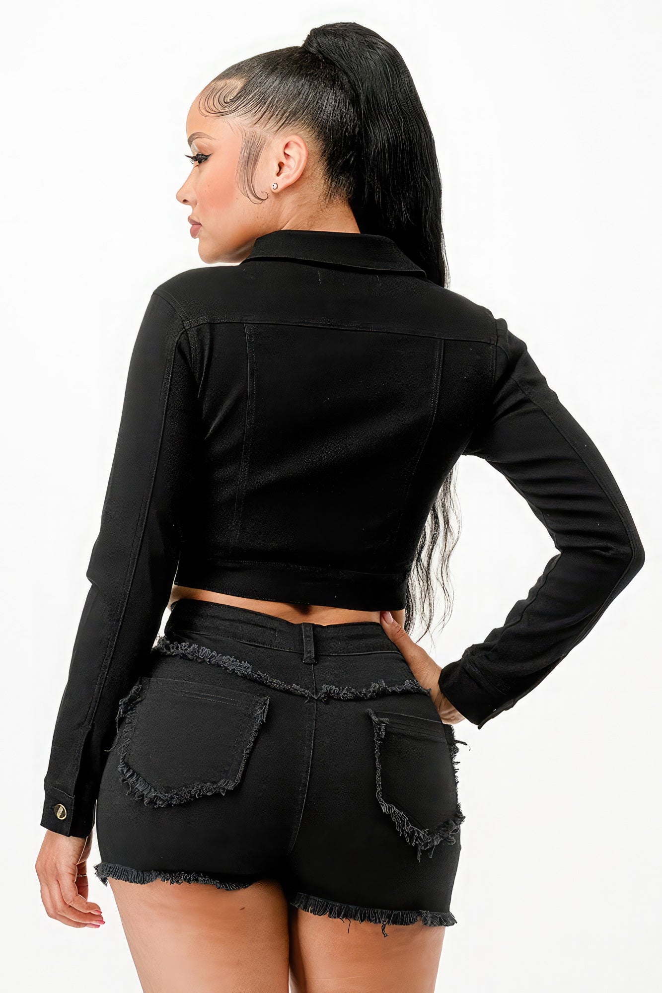 Super Stretchy Cropped Jacket - Premium  from ZLA - Just $55! Shop now at ZLA