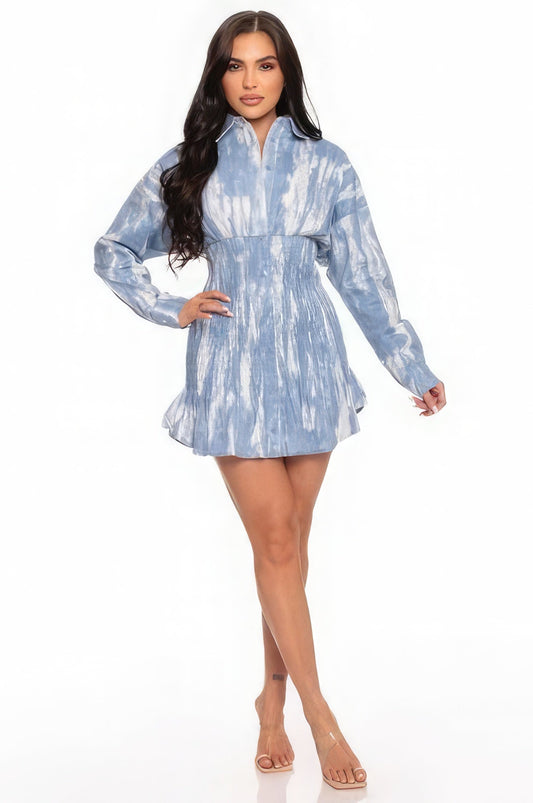 Tie Dye Mini Dress - Premium  from ZLA - Just $54! Shop now at ZLA