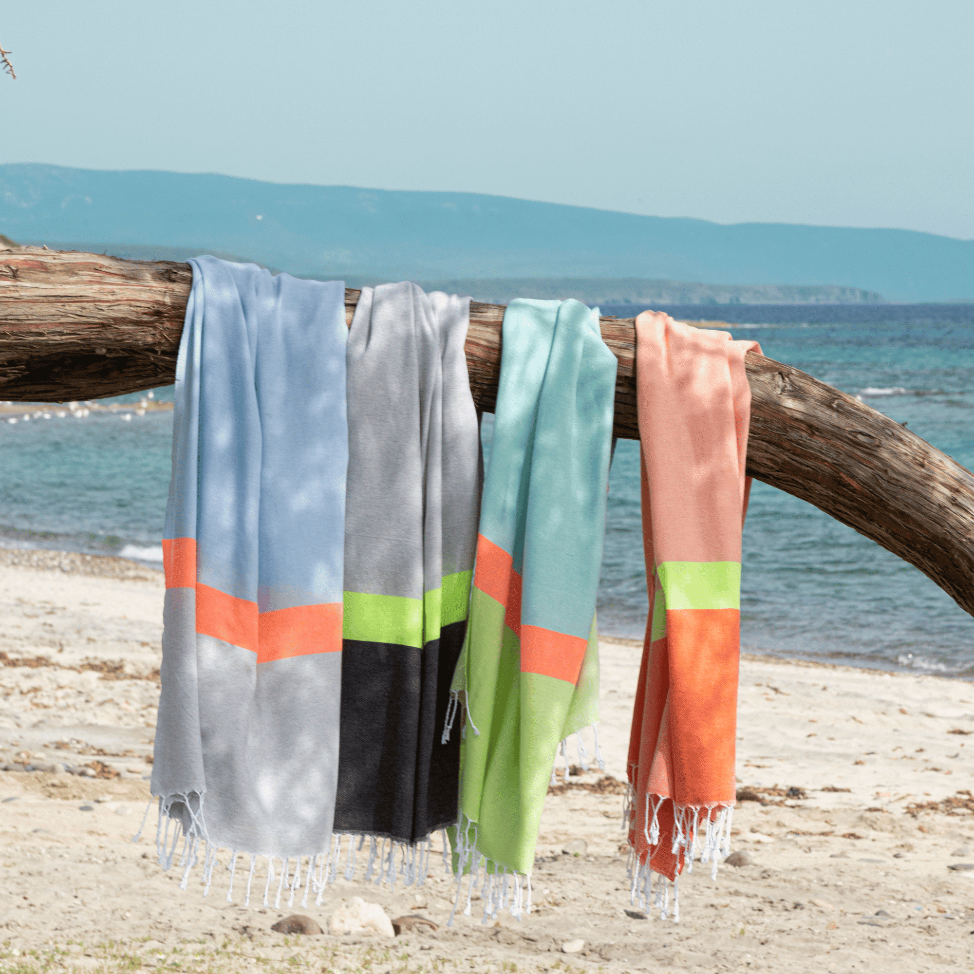 Two-in-One Beach Towel Bag Green Blue with Gift Box - Premium Bath & Beauty from Harlequin Juniper - Just $31.83! Shop now at ZLA