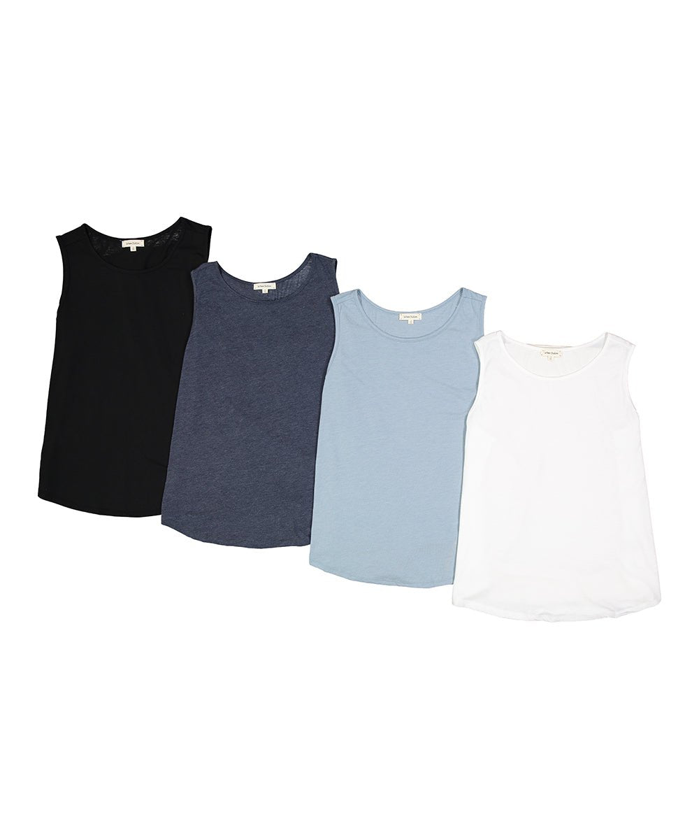 Urban Diction 4 Pack Scoop Neck Tri-Blend Sleeveless Tank Plus Size - Premium  from Wonderful And Young - Just $30.99! Shop now at ZLA