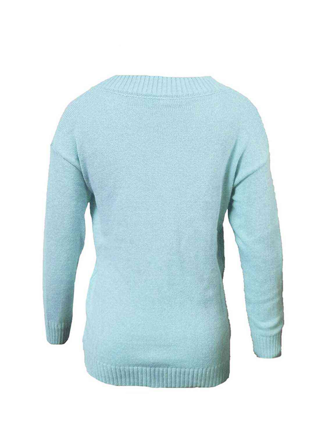 V-Neck Drop Shoulder Sweater - Premium  from Trendsi - Just $27! Shop now at ZLA