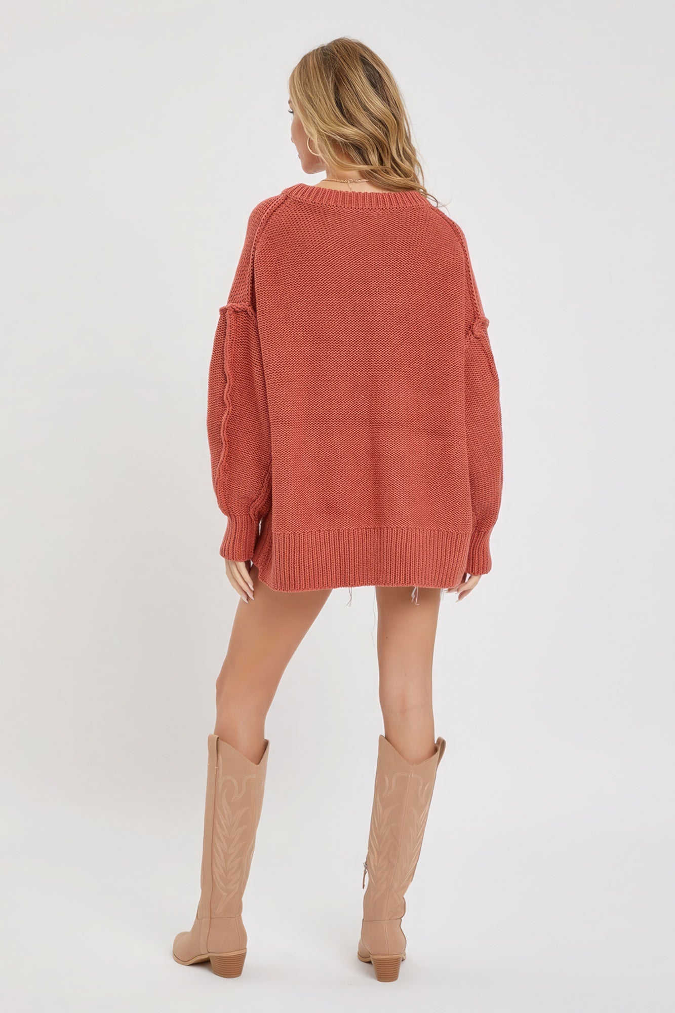 V Neck Oversized Sweater - Premium  from ZLA - Just $72! Shop now at ZLA