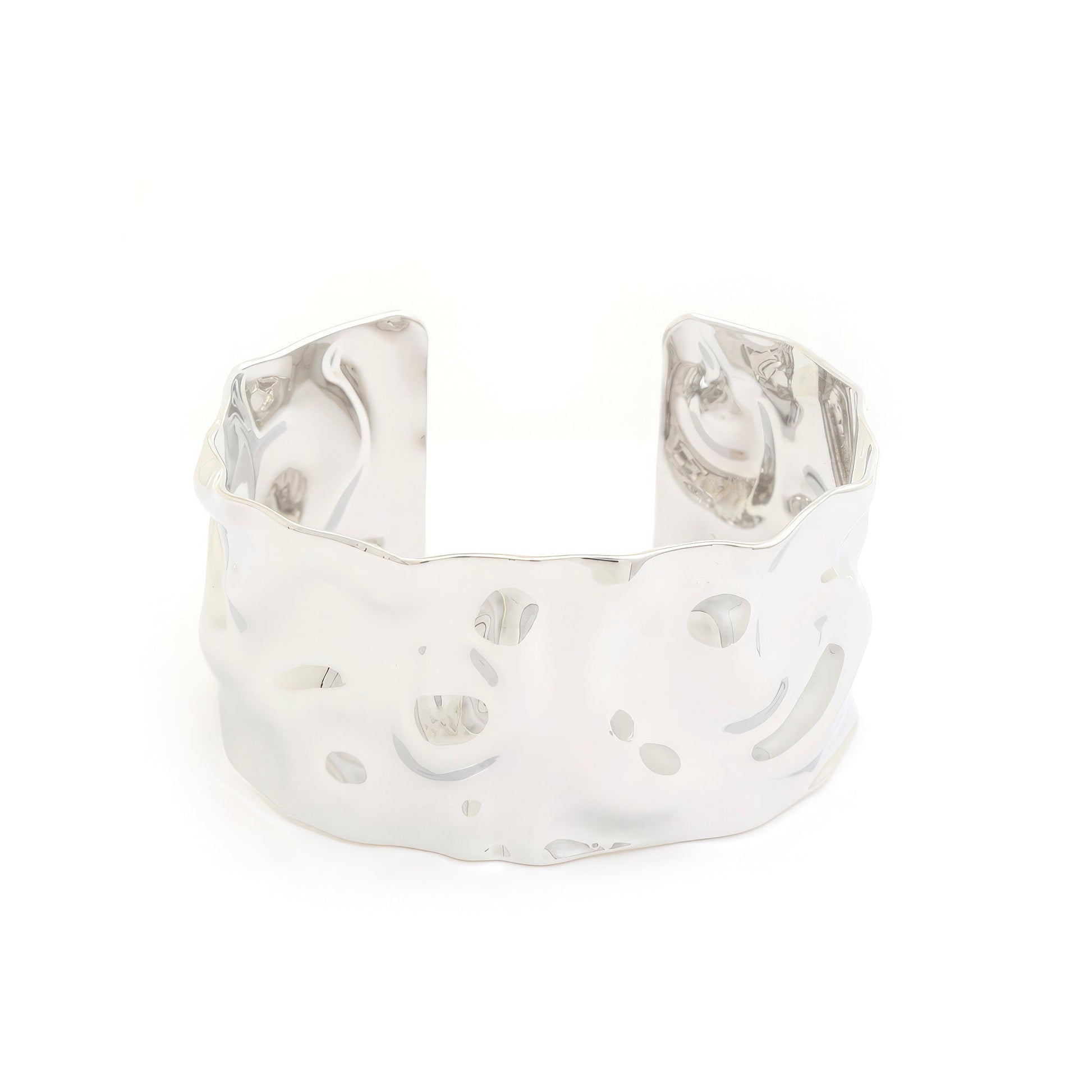 Wide Hammered Metal Cuff Bracelet - Premium  from ZLA - Just $18.50! Shop now at ZLA